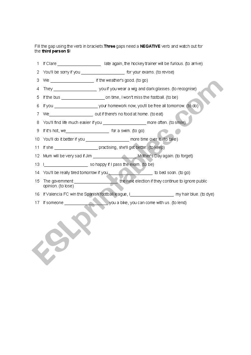 Fill in the gaps worksheet