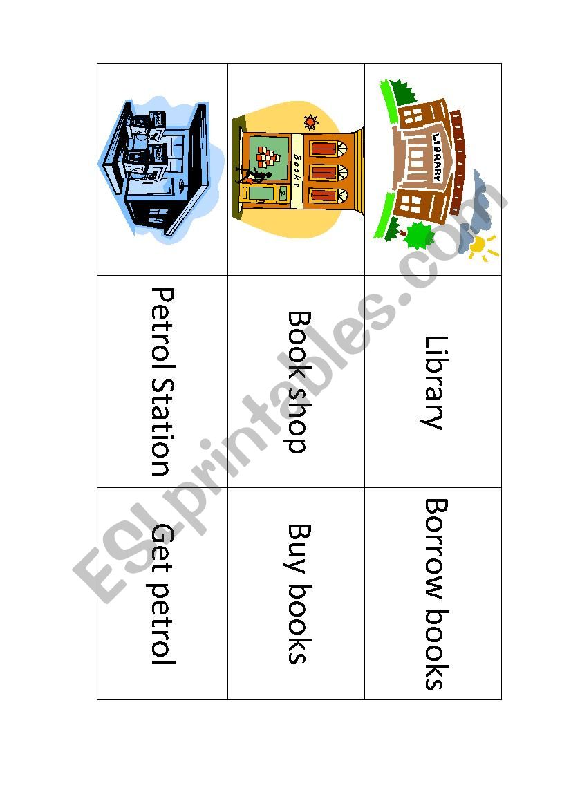 Places in town worksheet