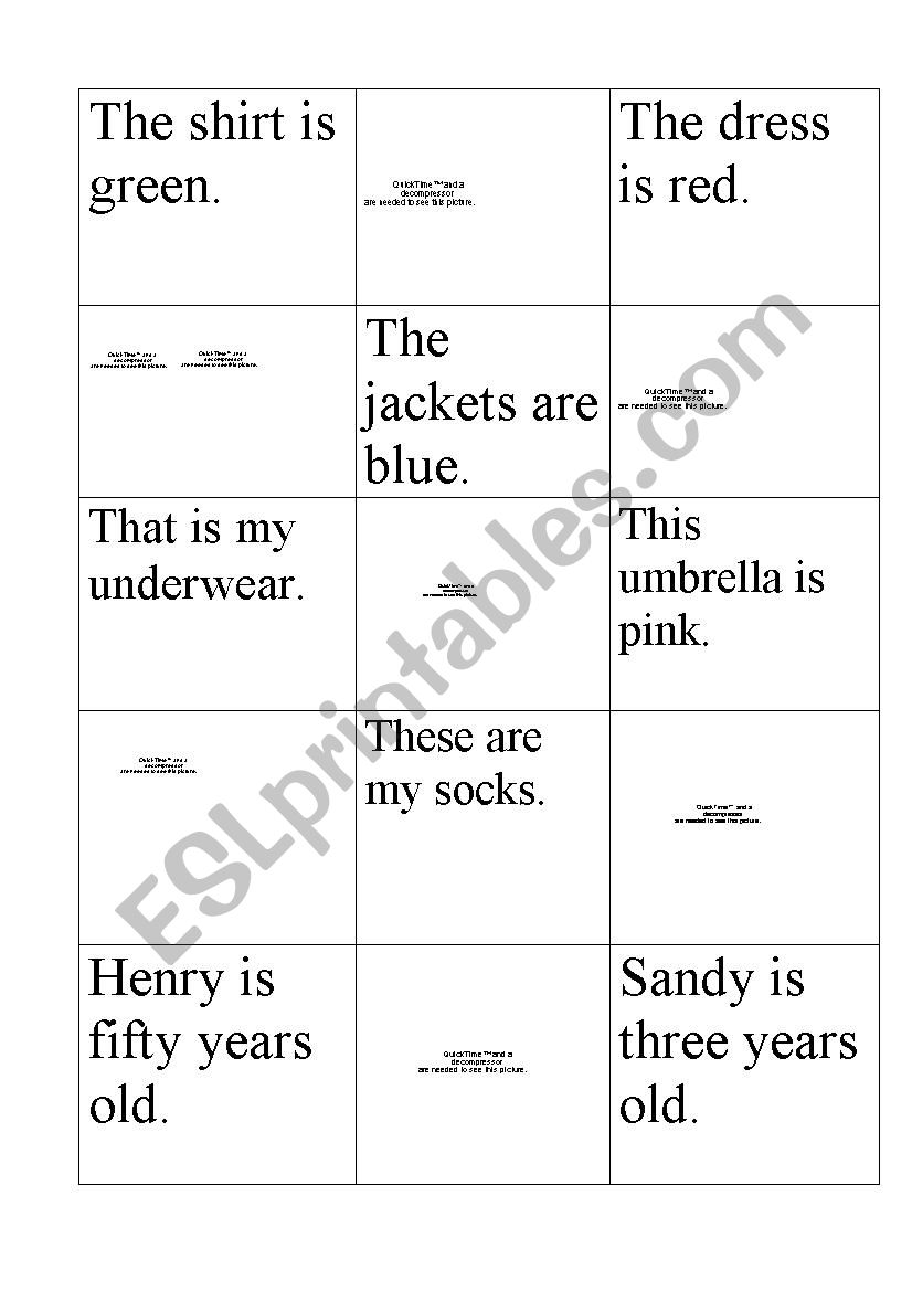 Be Memory Game Page 2 and 3 worksheet