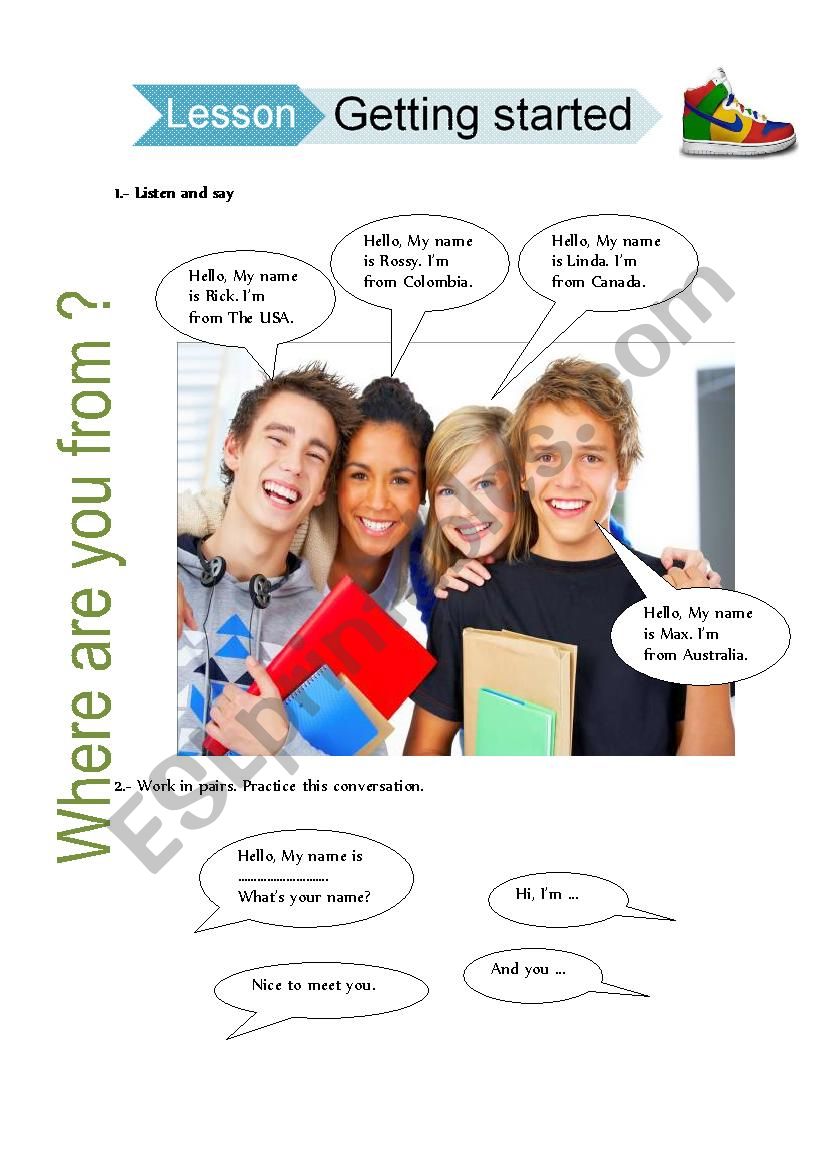 COUNTRIES AND NATIONALITIES worksheet