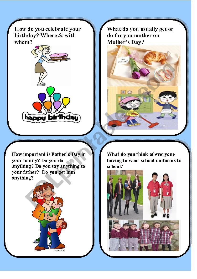 GEPT ORAL SPEAKING  -- PICTURE CARDS-A