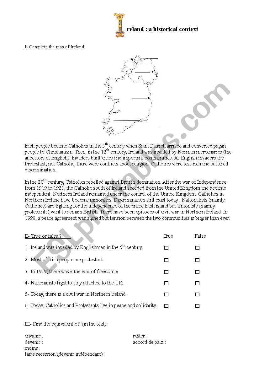 Northern Ireland A historical context