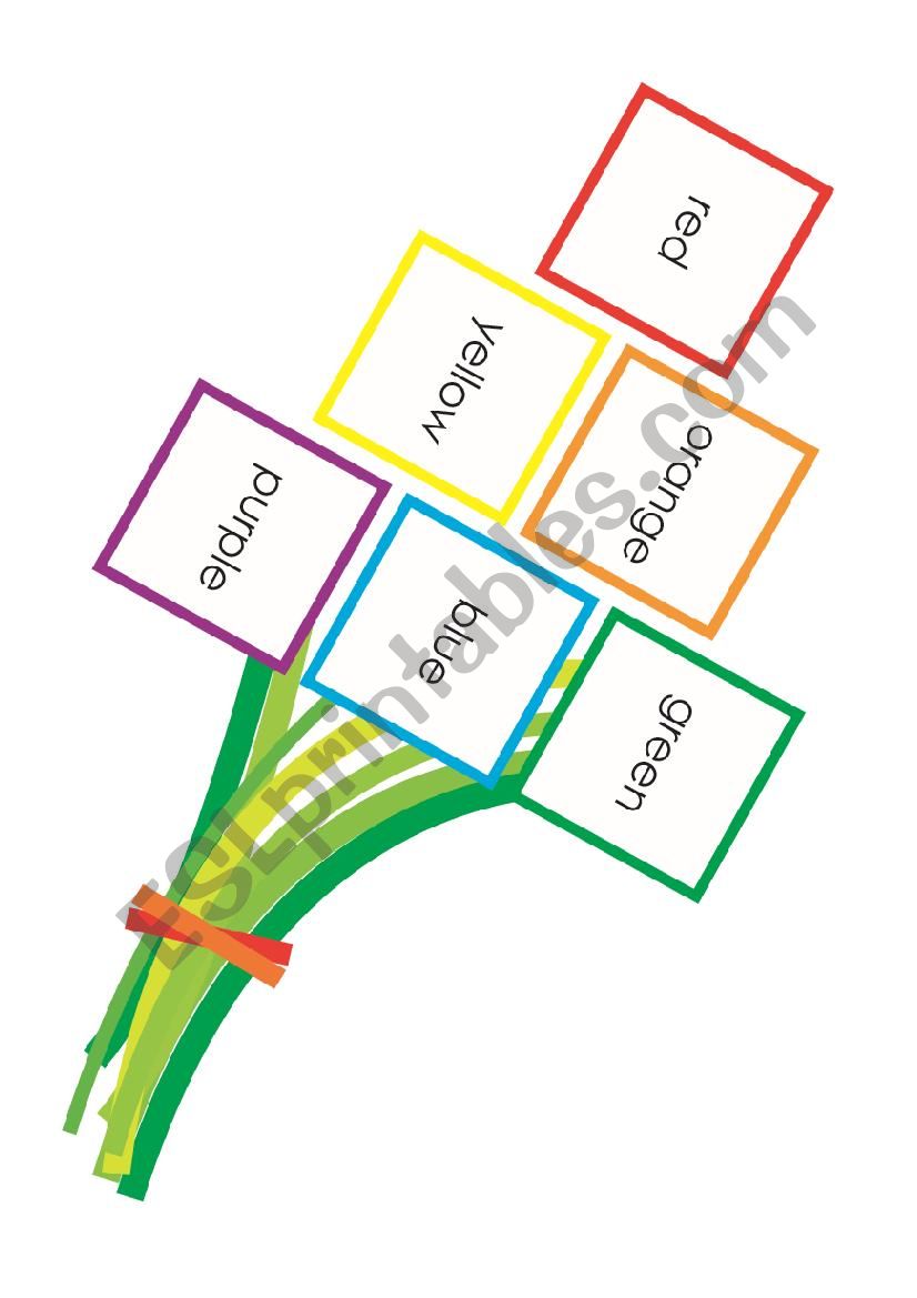 flowers name and color activity esl worksheet by dasiy