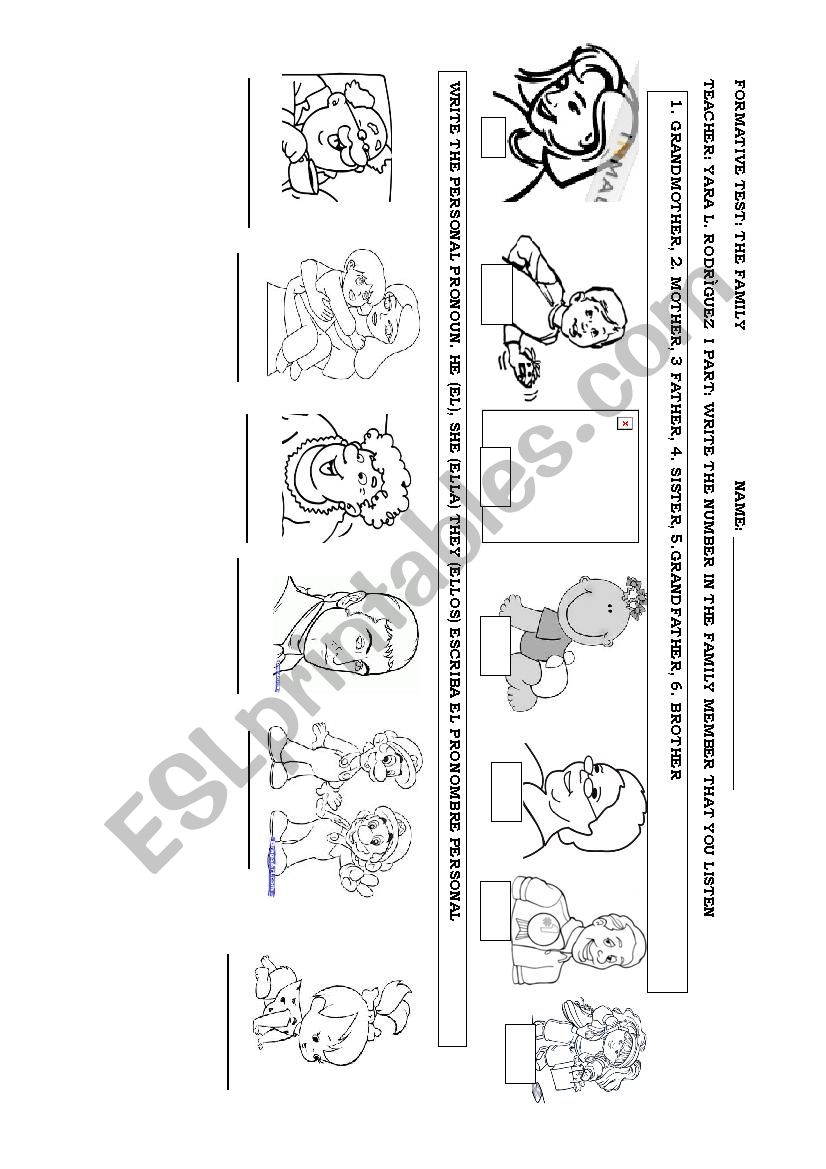 FORMATIVE PRACTICE ABOUT FAMILY MEMBERS 