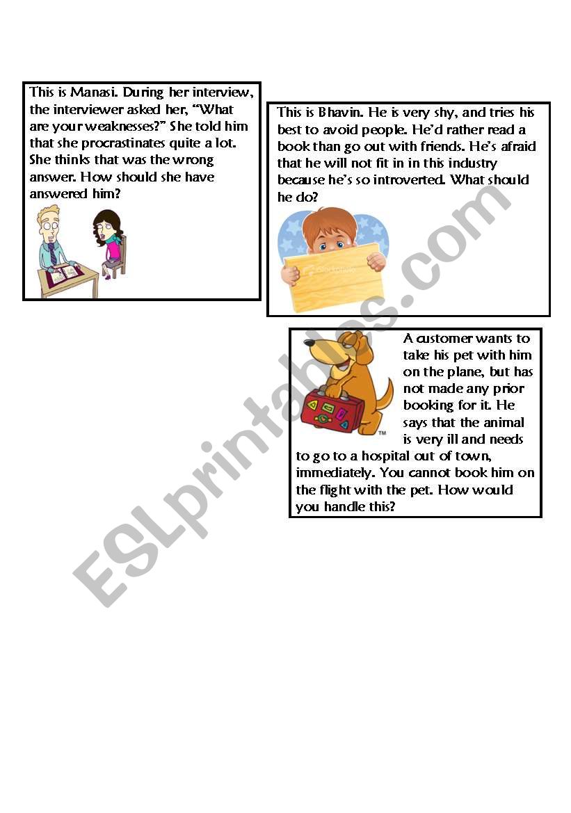 role play worksheet