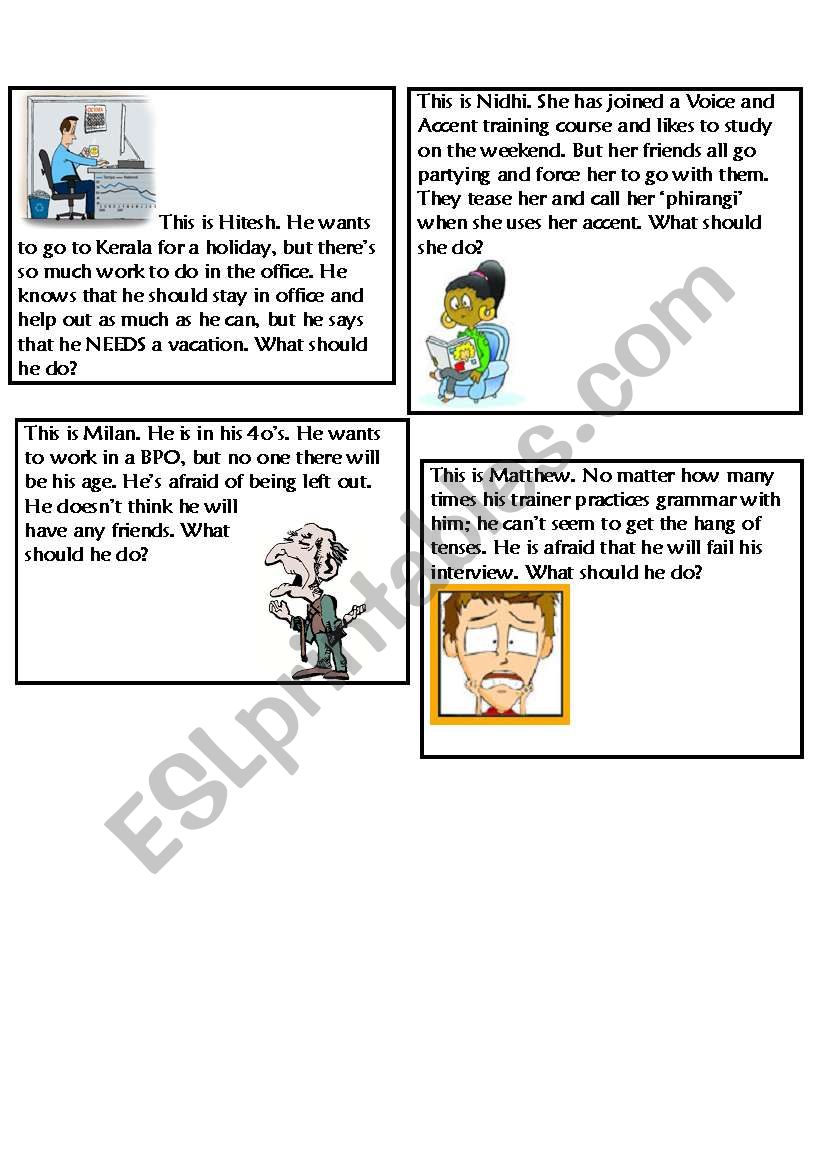 role play worksheet