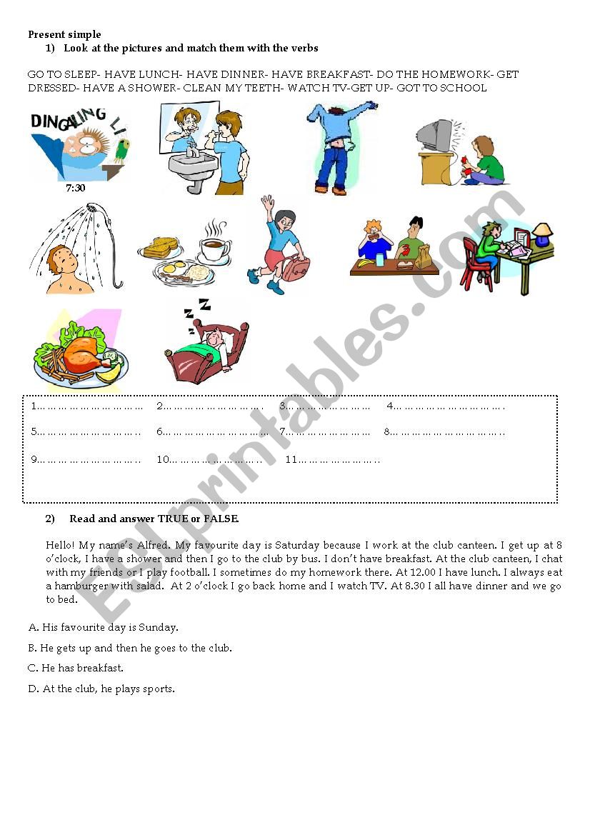 Present Simple worksheet