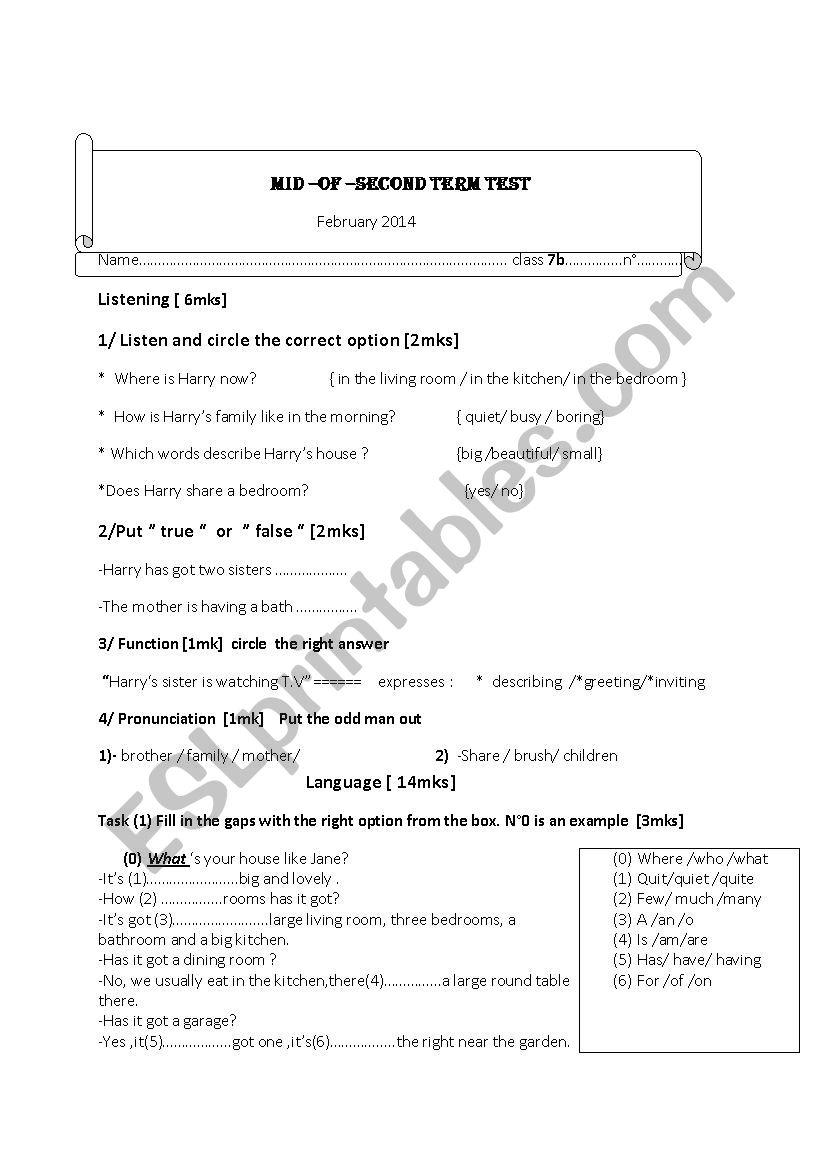 Mid-term- test n2 worksheet