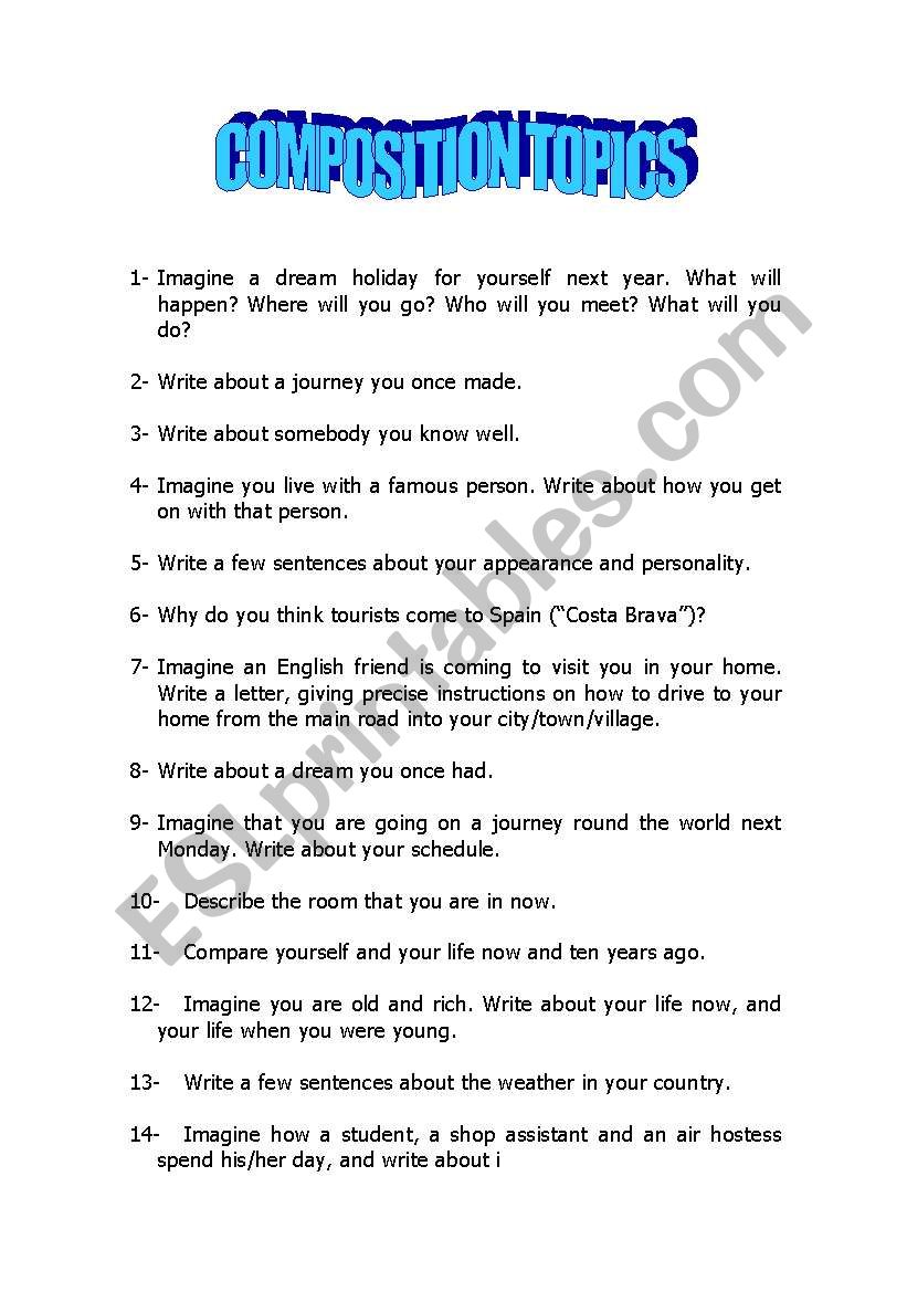 Topics For Grade 2