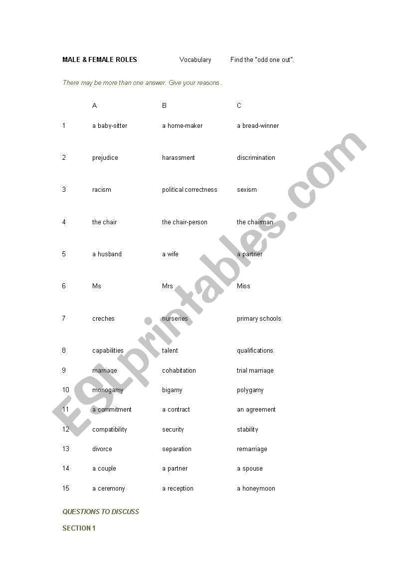 Trinity Level 10 worksheet