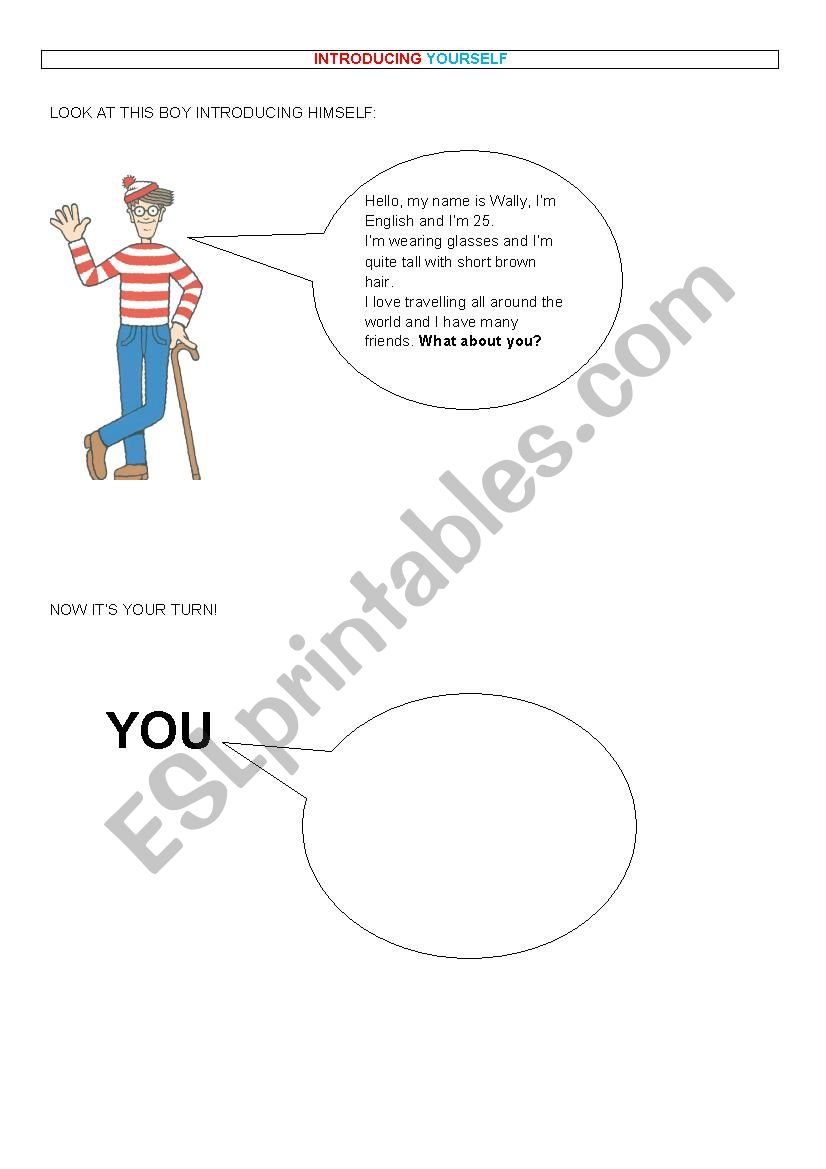 meet wally worksheet