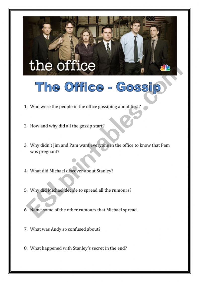 Gossip with an Episode of The Office