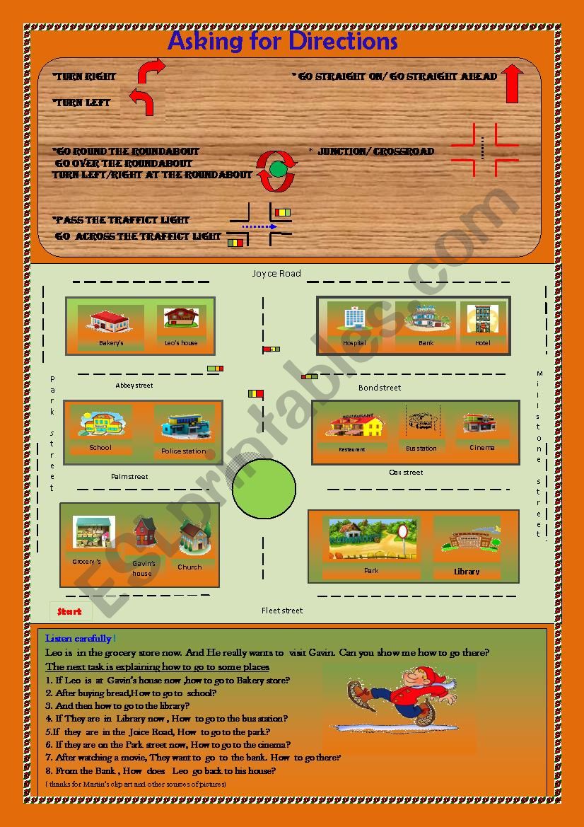 Asking for Directions worksheet