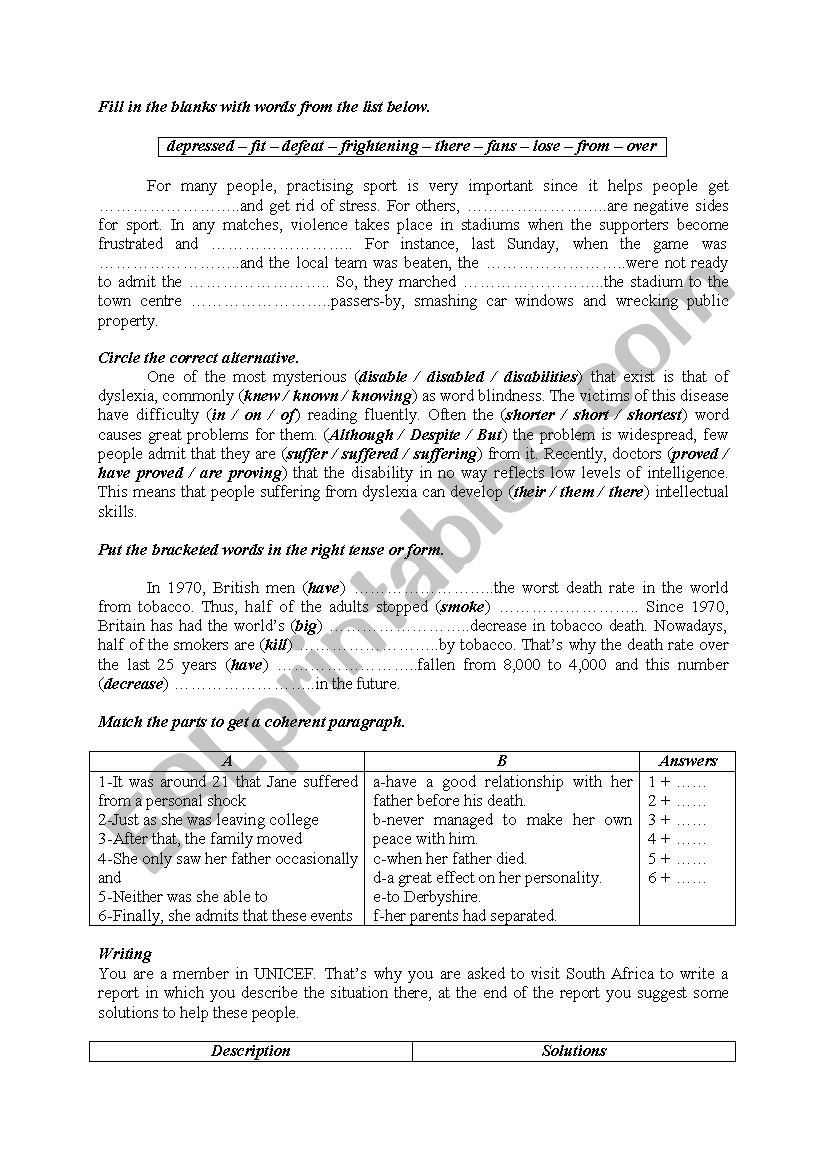 third full term test for 2nd form Part 6