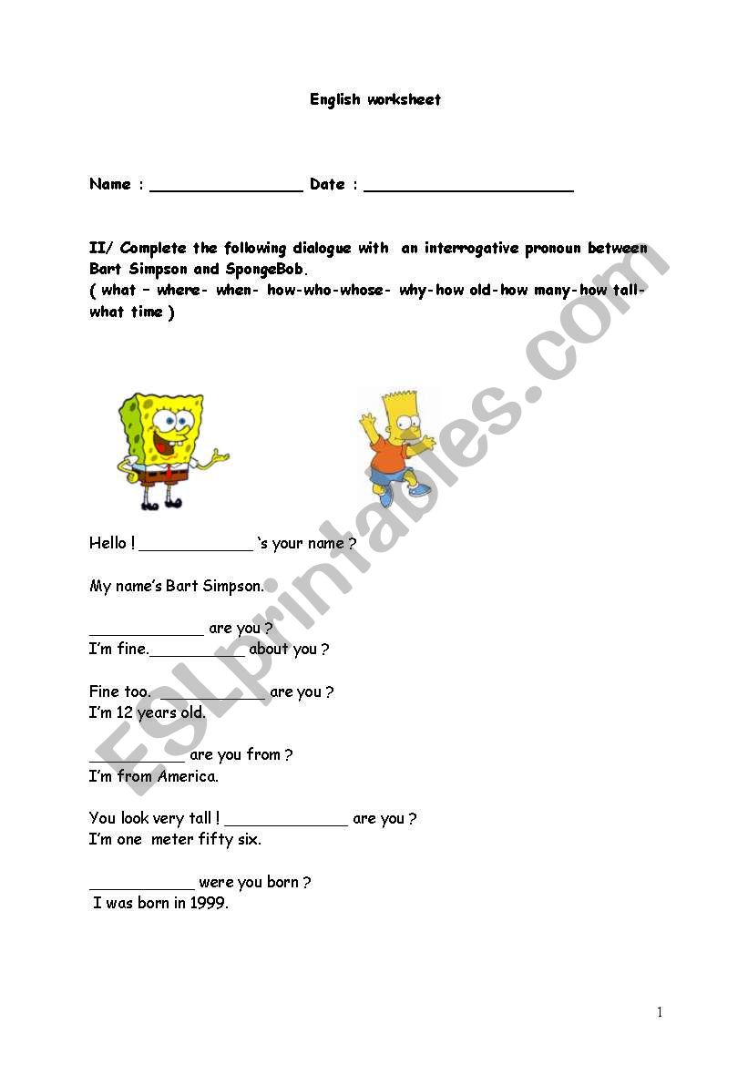  English worksheet worksheet