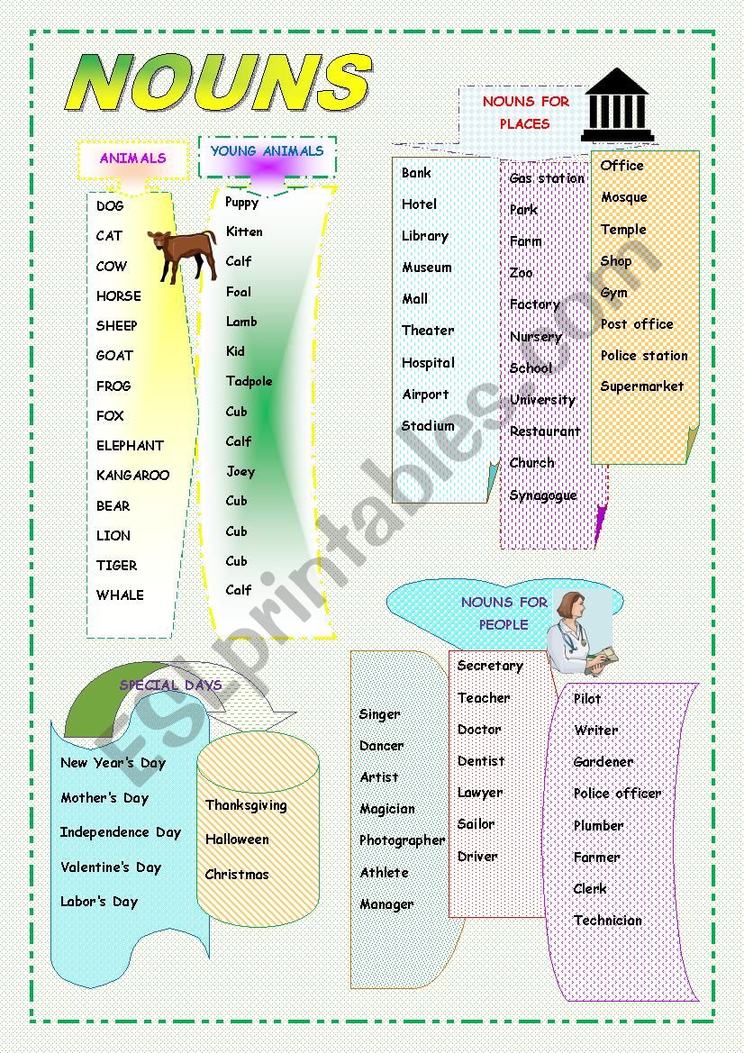 NOUNS worksheet