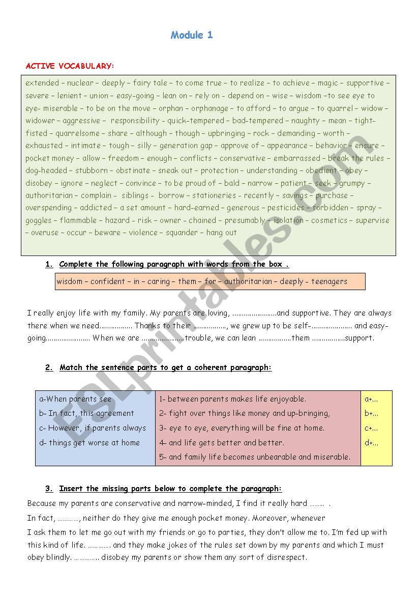 Review 9th Forms National Exam Module 1 & 2 