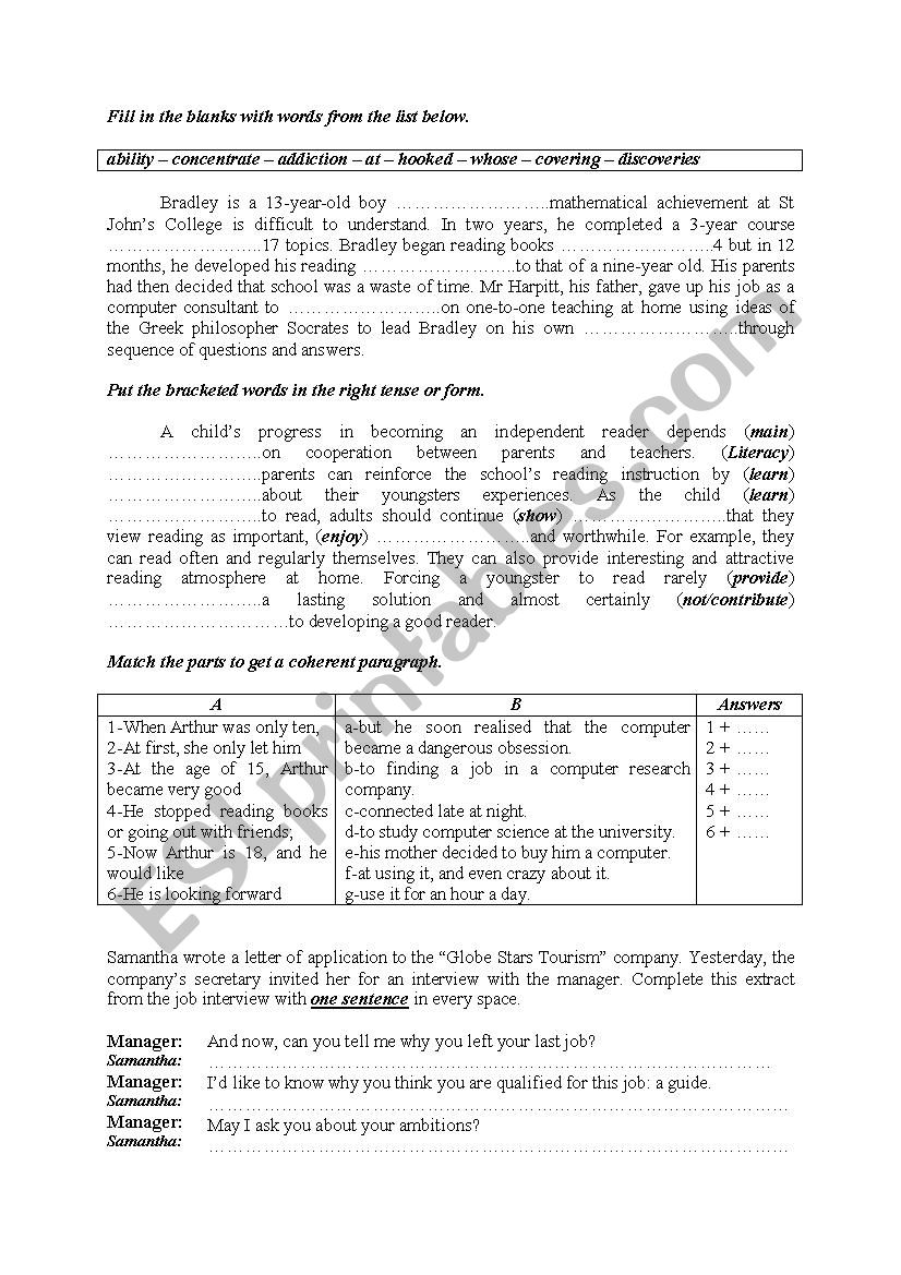 third full term test for 2nd form Part 7