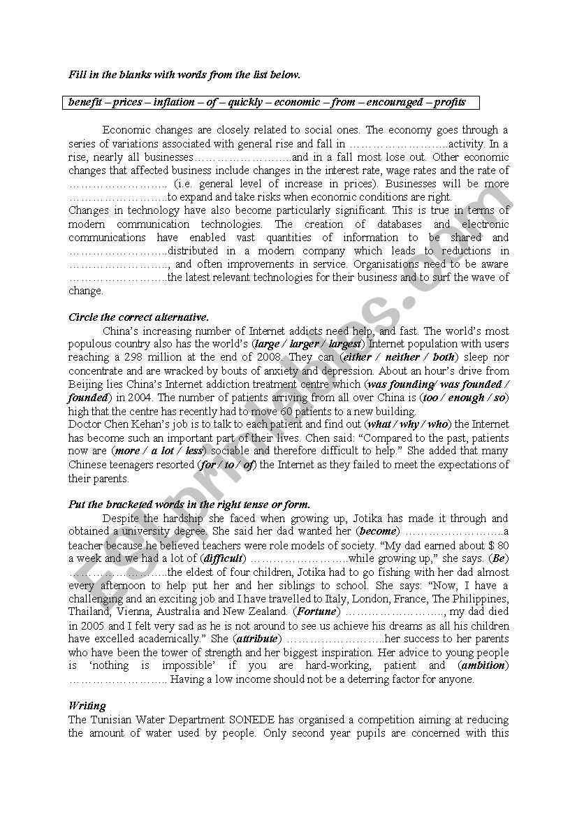 third full term test for 2nd form Part 8