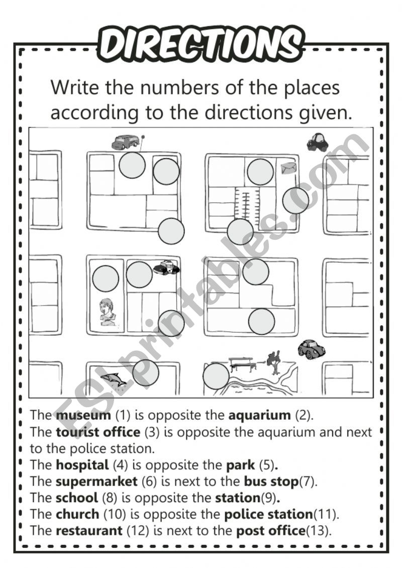 Directions (Next to & Opposite)