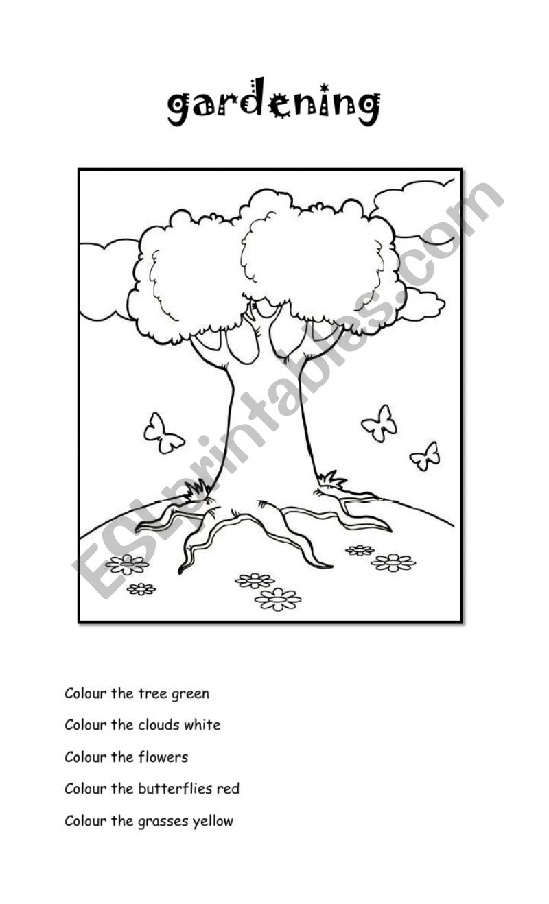gardening worksheet