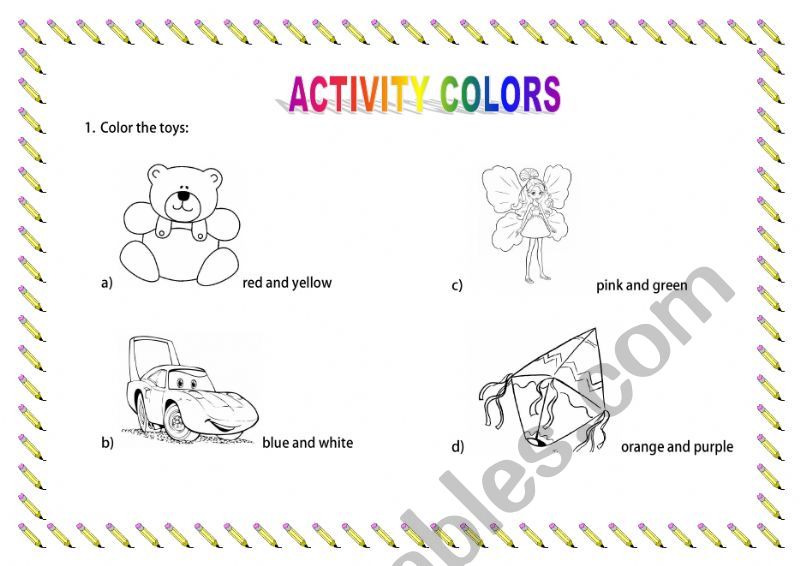Colors worksheet