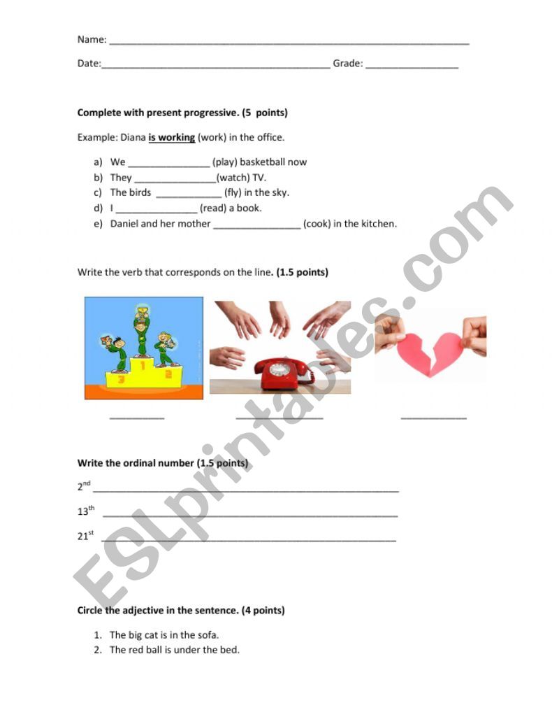 Exam of basic worksheet