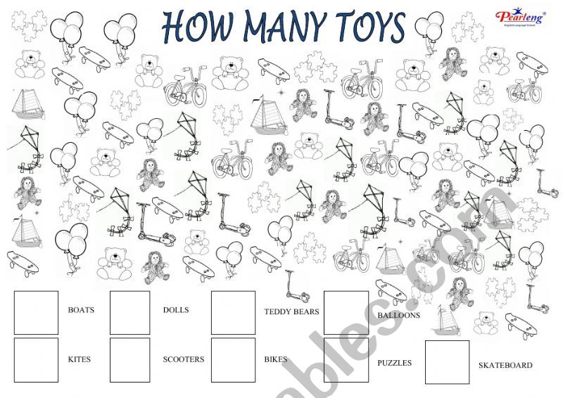How Many Toys worksheet