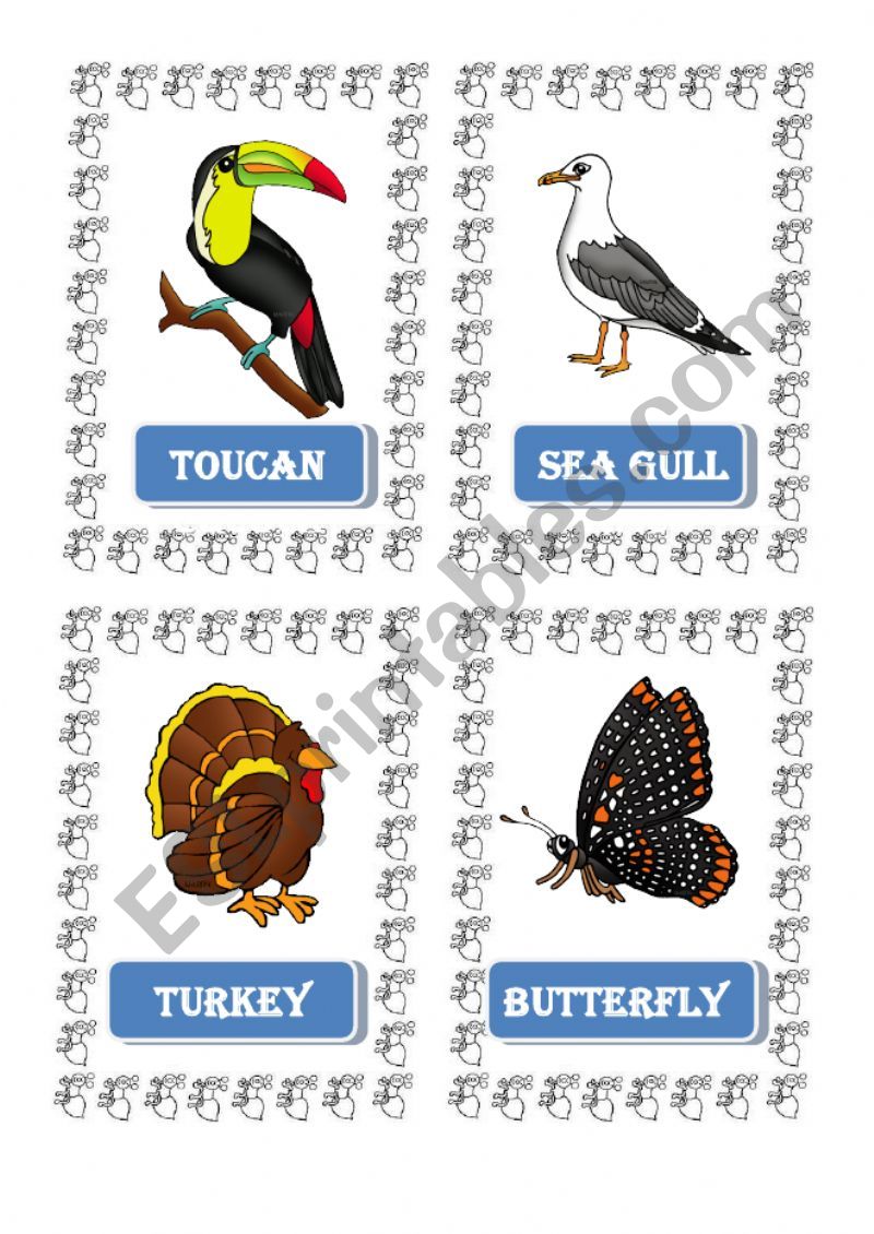 animals flashcards 3 worksheet