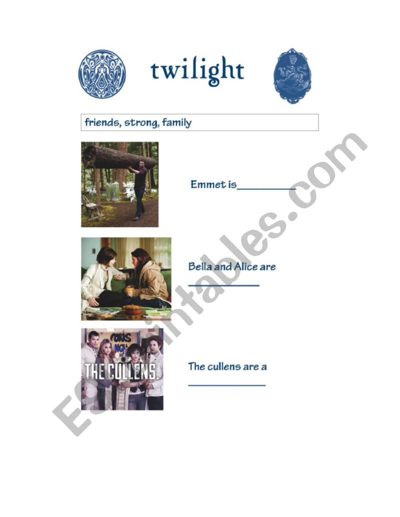 Twilight To Be 1 worksheet