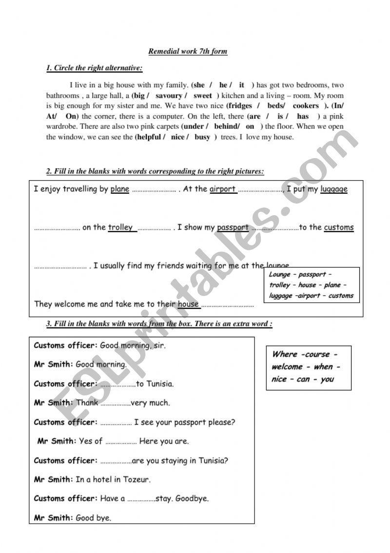 remedial work 7th form ( part 3 )