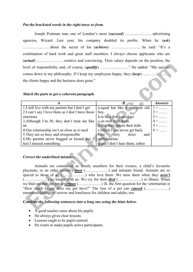 Third Full Term Test For First Form Pupils p 20