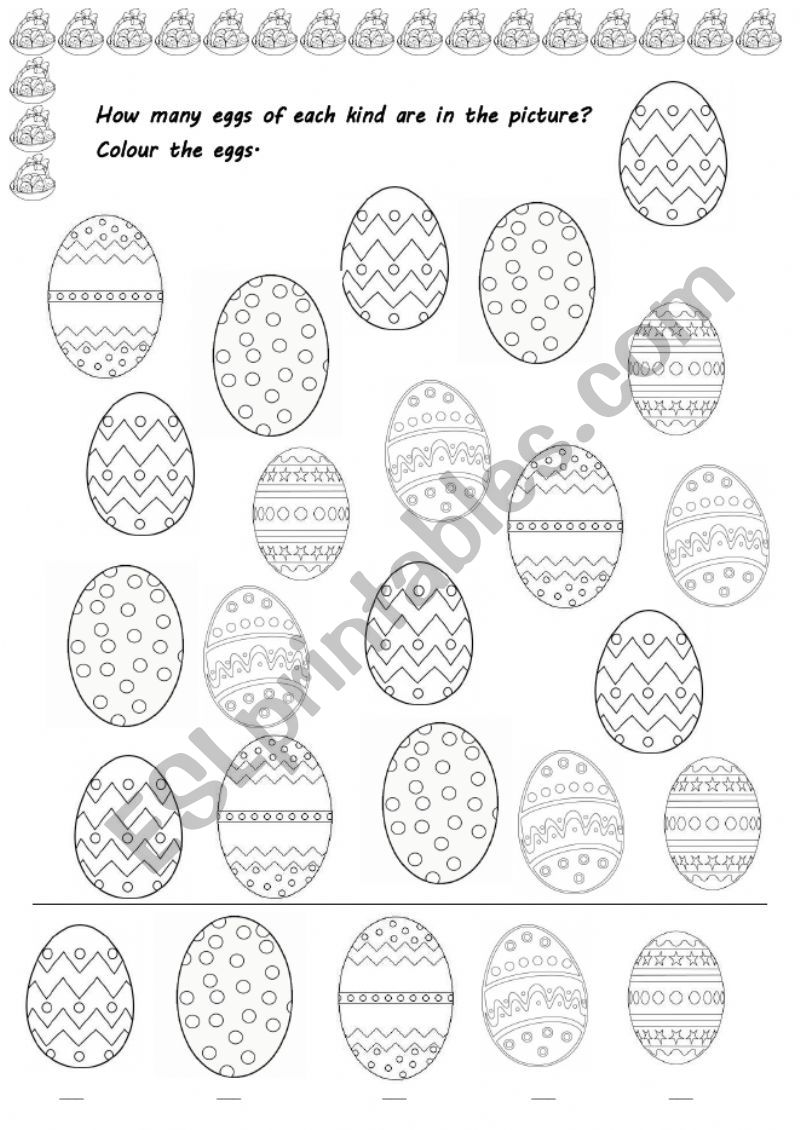 Count the eggs worksheet