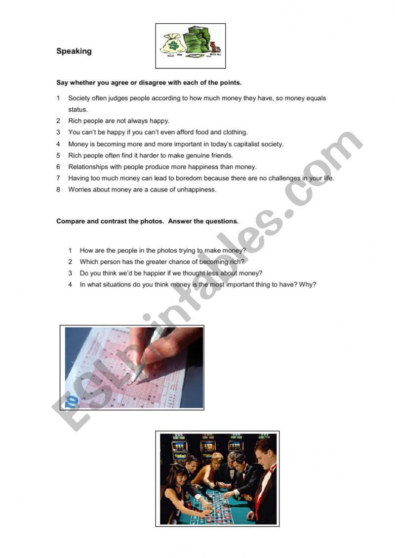 Speaking worksheet