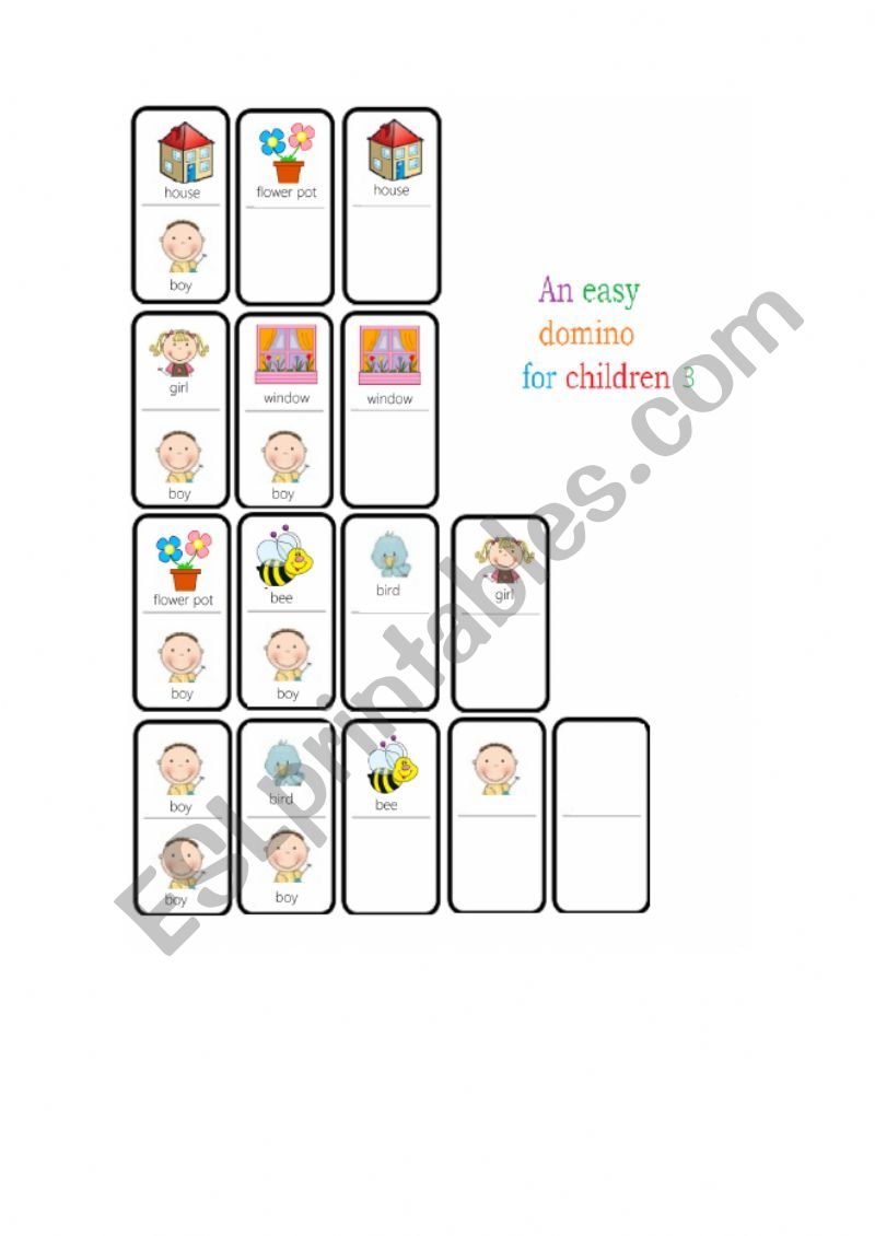 nice domino 3 worksheet