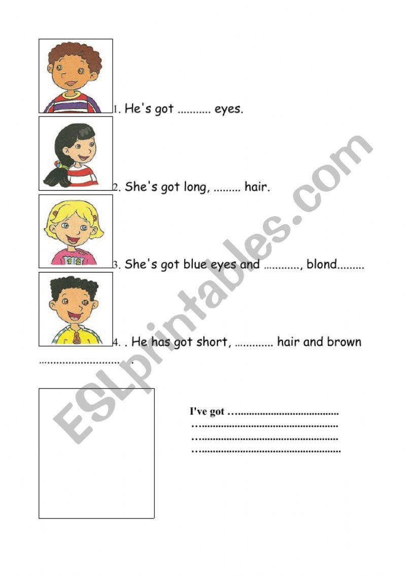 DESCRIBING PEOPLE worksheet