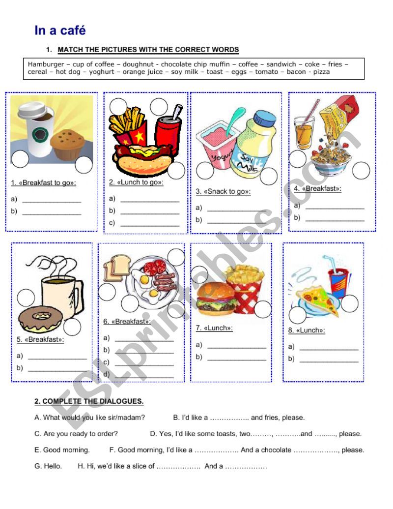 Restaurant exercises. Диалог тема food Worksheet. Меню на английском языке. At the Restaurant английский упражнения. Задания по теме ресторан на английском.