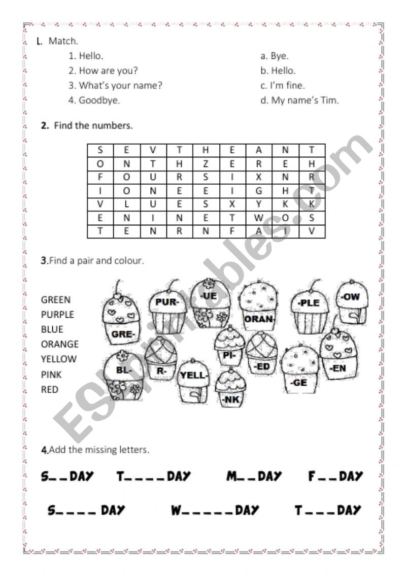 Hello! worksheet