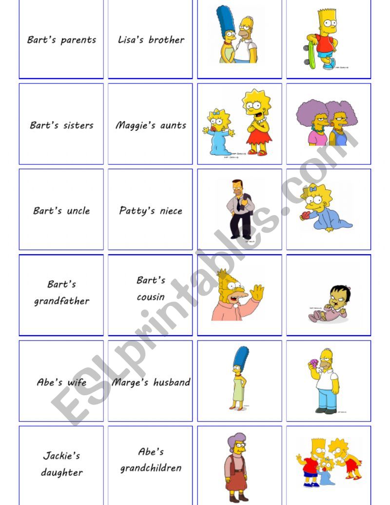 Memotest FAMILIES  (The Simpsons)