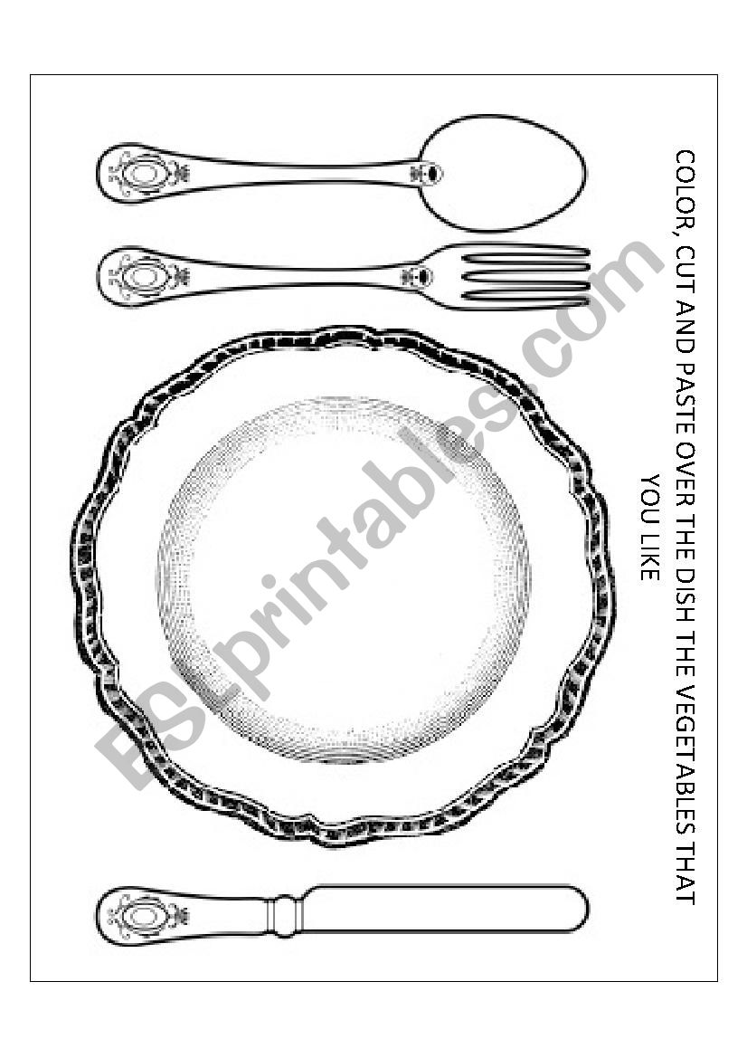 Vegetables worksheet