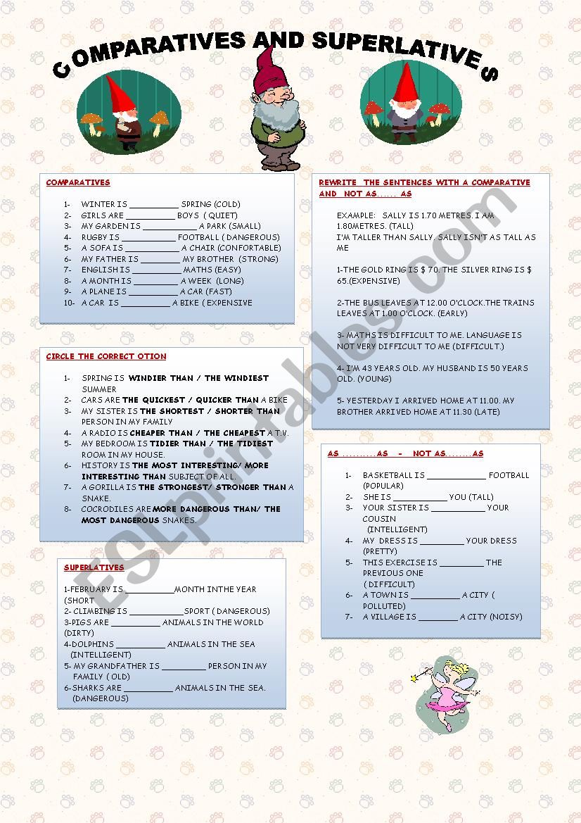 comparison worksheet