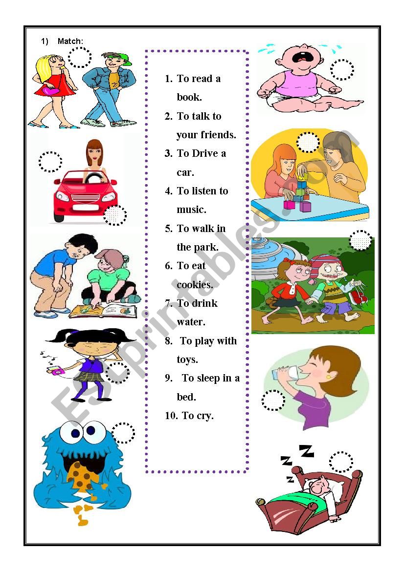 Match activity  worksheet