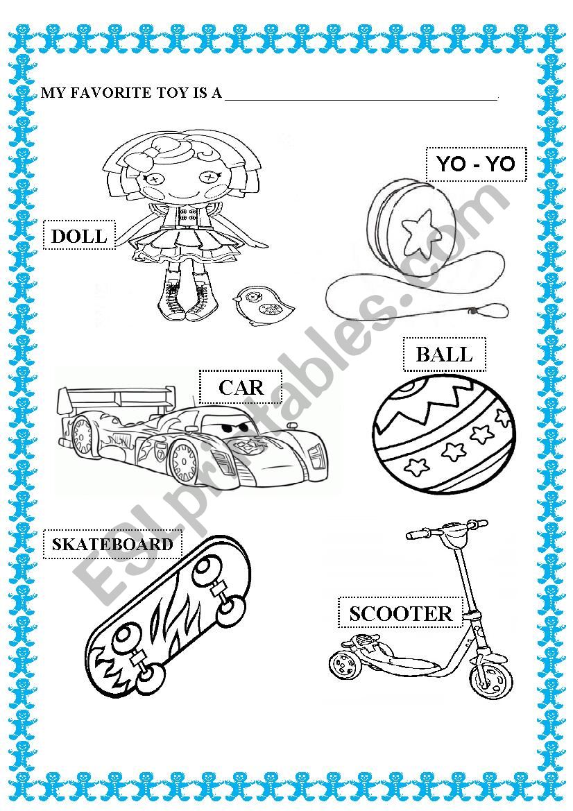 Toys worksheet