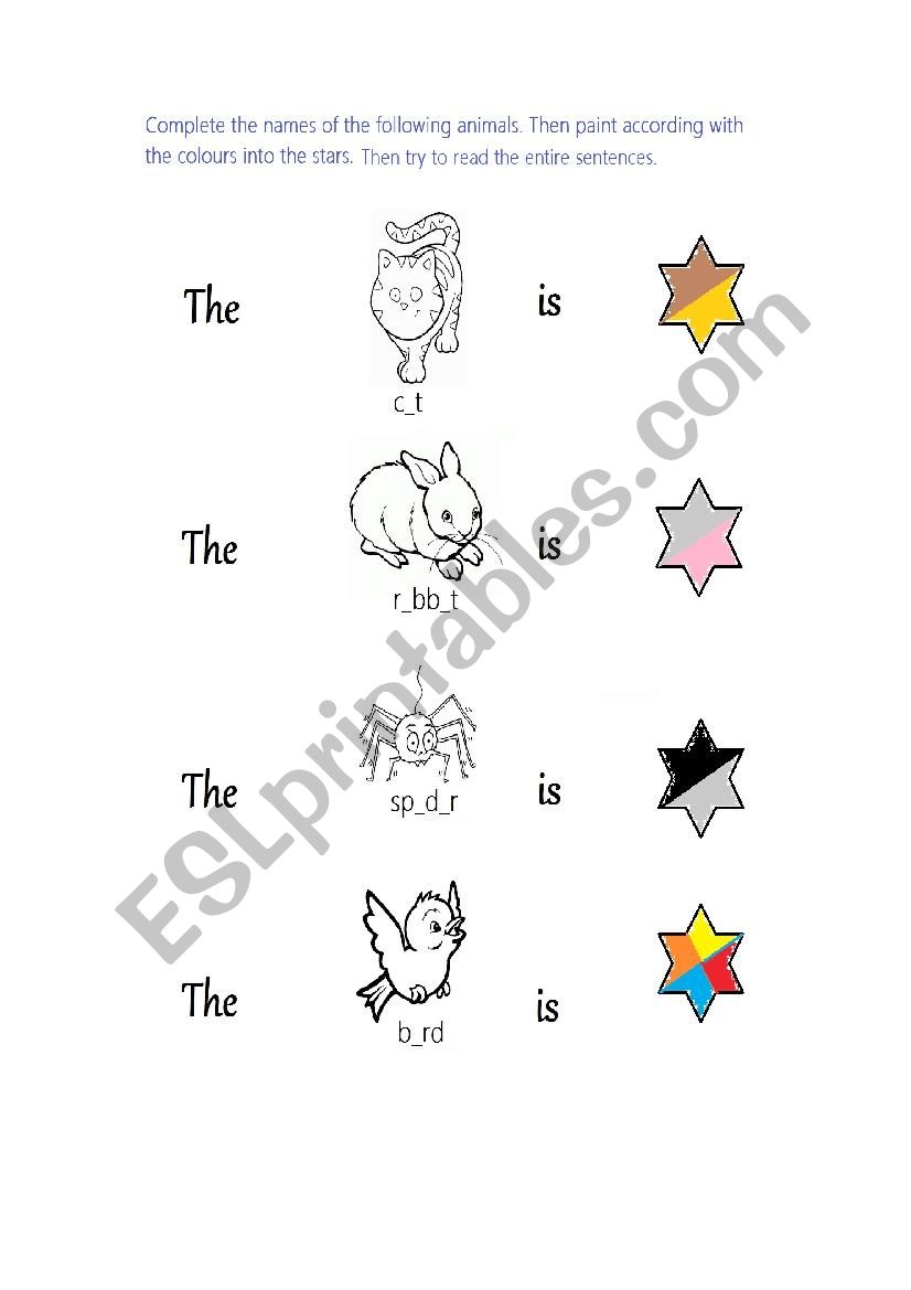 Animals 2 worksheet