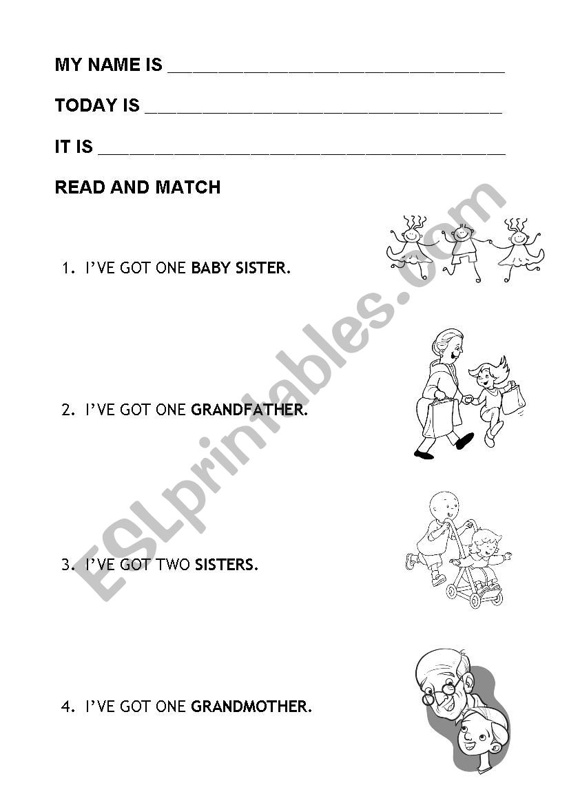 Family worksheet worksheet