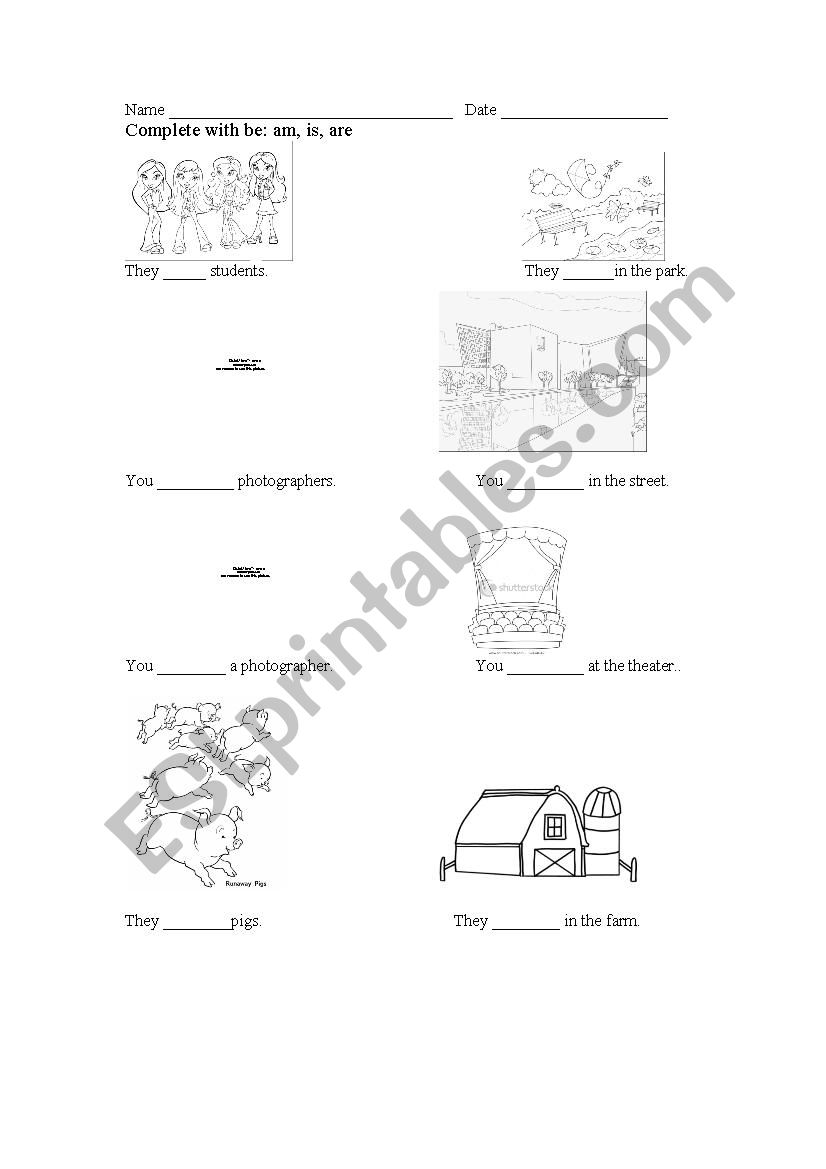 Be Practice 1B worksheet