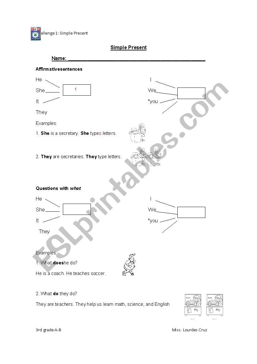 simple present worksheet