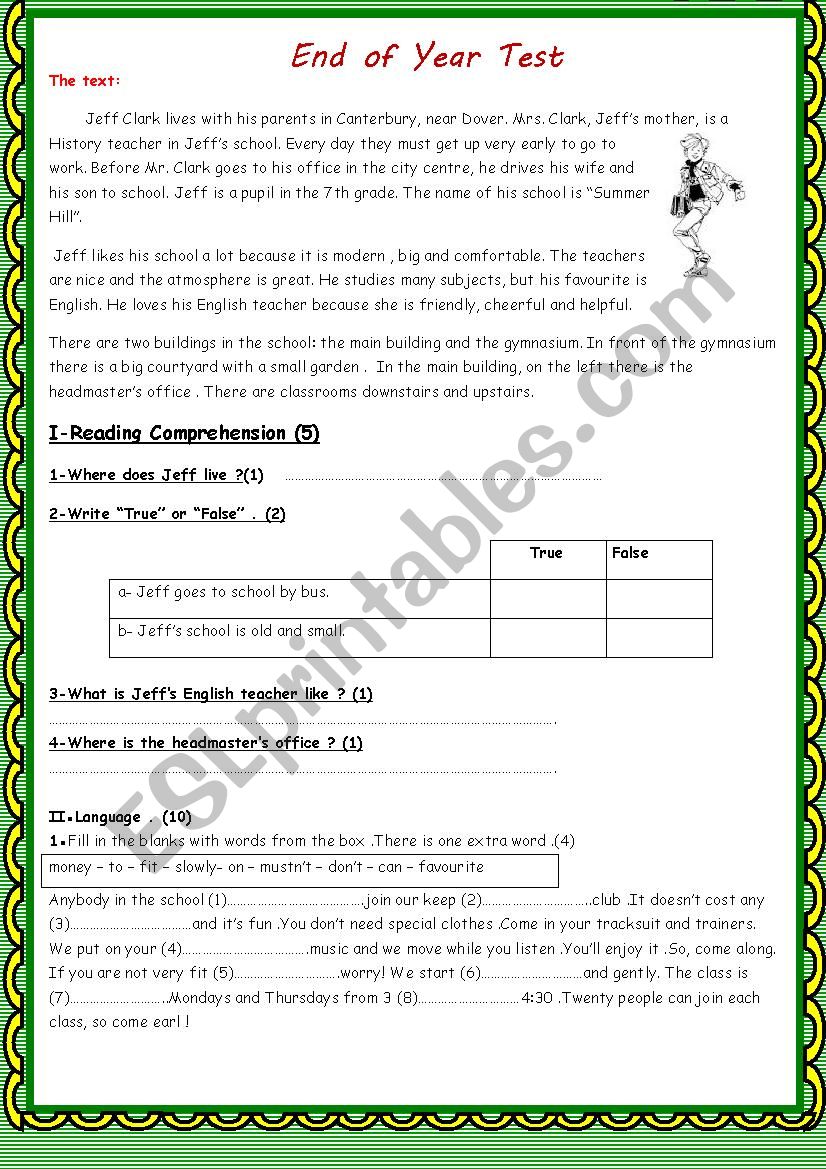 Full Term Test n3 worksheet