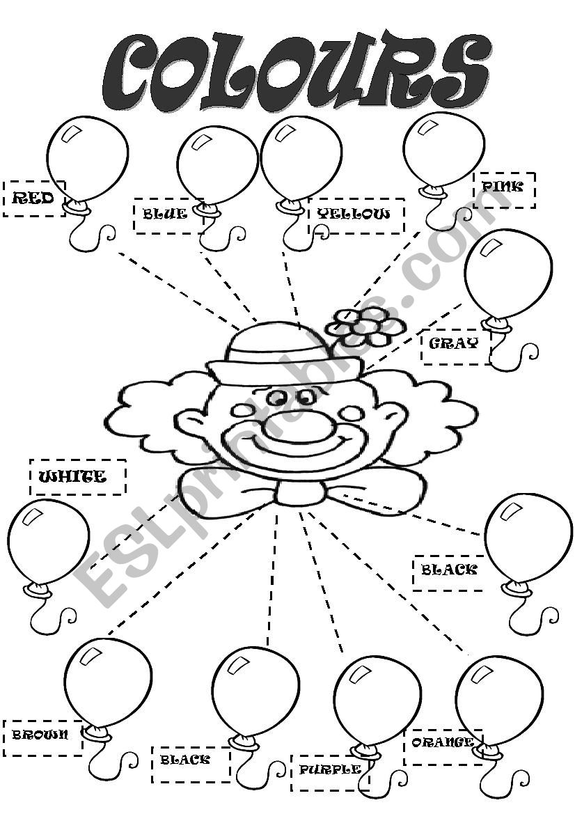 COLOURS worksheet