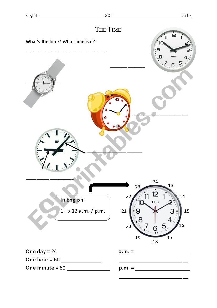 Time worksheet